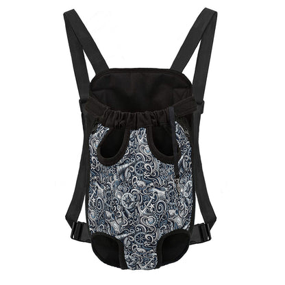 Abstract Nautical Anchor Pattern Print Pet Carrier Backpack