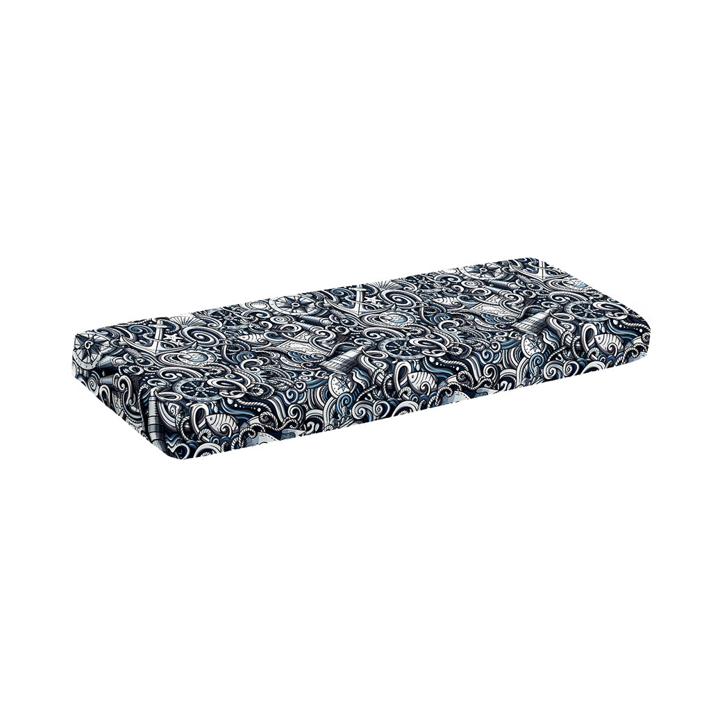Abstract Nautical Anchor Pattern Print Piano Keyboard Cover