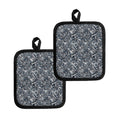 Abstract Nautical Anchor Pattern Print Pot Holders