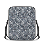 Abstract Nautical Anchor Pattern Print Rectangular Crossbody Bag