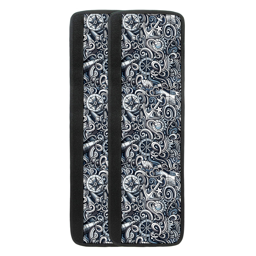 Abstract Nautical Anchor Pattern Print Refrigerator Handle Covers