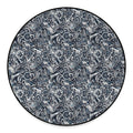 Abstract Nautical Anchor Pattern Print Round Floor Mat