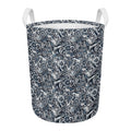 Abstract Nautical Anchor Pattern Print Round Laundry Basket