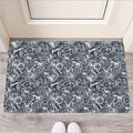 Abstract Nautical Anchor Pattern Print Rubber Doormat