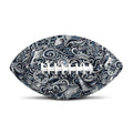 Abstract Nautical Anchor Pattern Print Rugby Ball