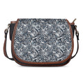 Abstract Nautical Anchor Pattern Print Saddle Bag