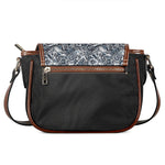 Abstract Nautical Anchor Pattern Print Saddle Bag