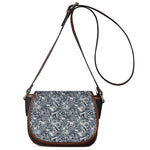 Abstract Nautical Anchor Pattern Print Saddle Bag