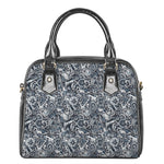Abstract Nautical Anchor Pattern Print Shoulder Handbag