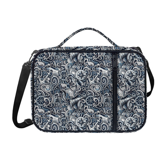 Abstract Nautical Anchor Pattern Print Shoulder Strap Bible Bag
