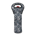 Abstract Nautical Anchor Pattern Print Single Neoprene Wine Tote