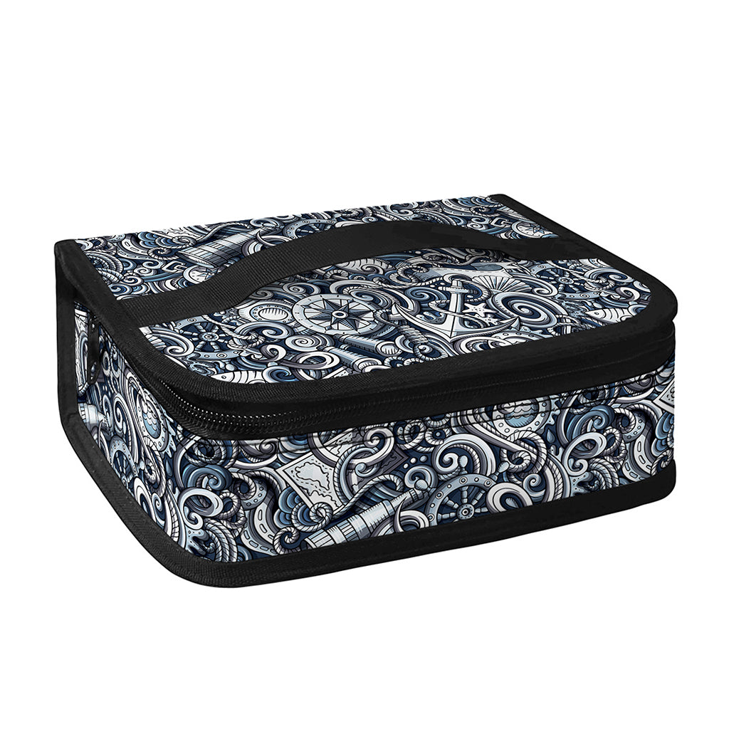 Abstract Nautical Anchor Pattern Print Small Lunch Bag