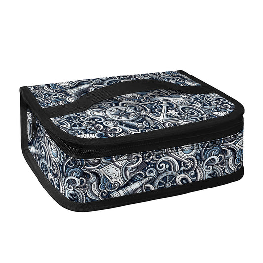 Abstract Nautical Anchor Pattern Print Small Lunch Bag