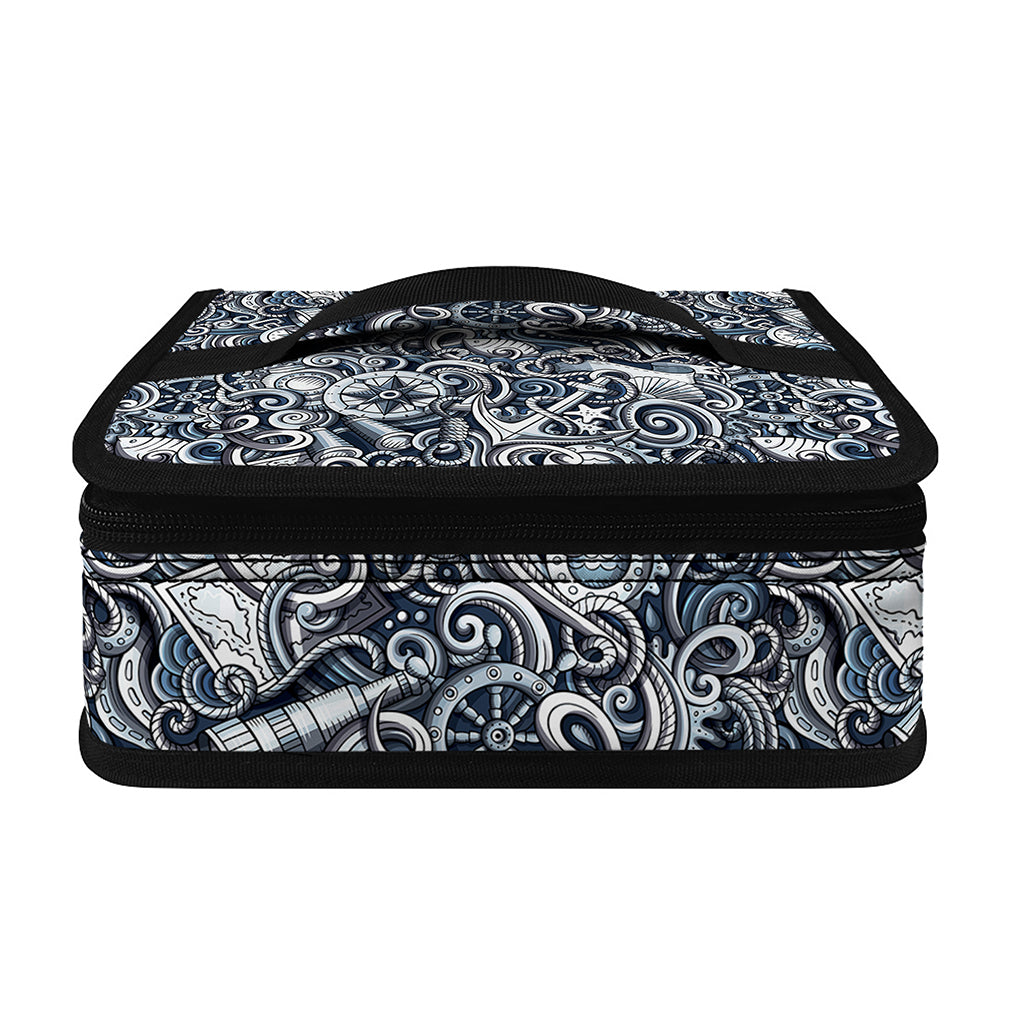 Abstract Nautical Anchor Pattern Print Small Lunch Bag
