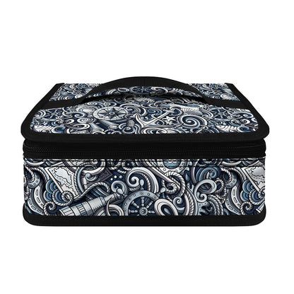 Abstract Nautical Anchor Pattern Print Small Lunch Bag