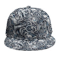Abstract Nautical Anchor Pattern Print Snapback Cap