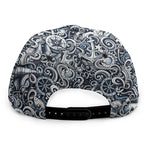 Abstract Nautical Anchor Pattern Print Snapback Cap