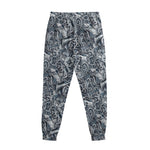 Abstract Nautical Anchor Pattern Print Sweatpants