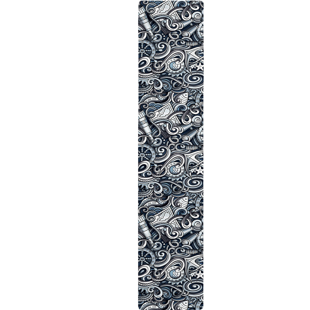 Abstract Nautical Anchor Pattern Print Table Runner
