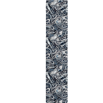 Abstract Nautical Anchor Pattern Print Table Runner