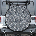Abstract Nautical Anchor Pattern Print Tire Cover