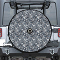 Abstract Nautical Anchor Pattern Print Tire Cover With Camera Hole