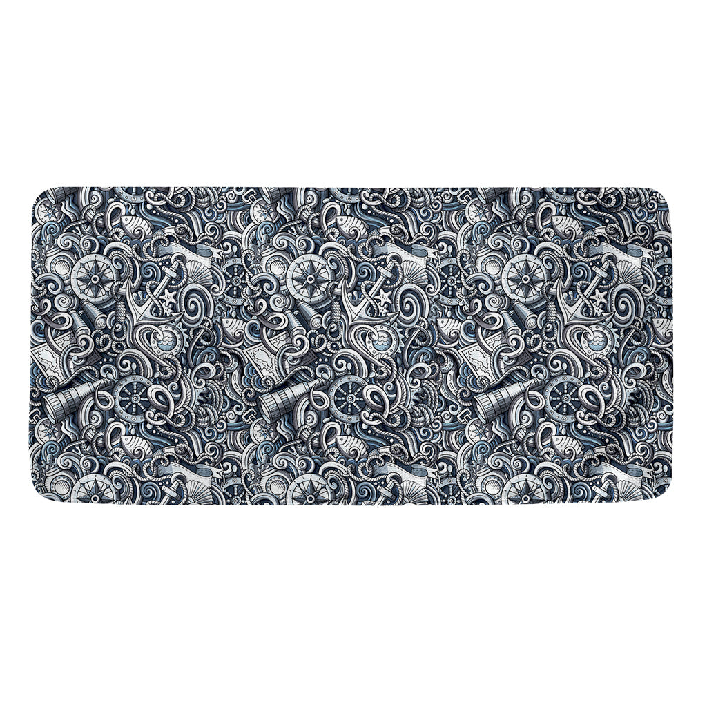 Abstract Nautical Anchor Pattern Print Towel