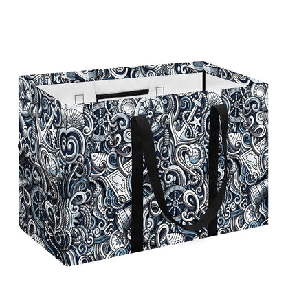 Abstract Nautical Anchor Pattern Print Utility Tote Bag