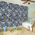 Abstract Nautical Anchor Pattern Print Wall Sticker