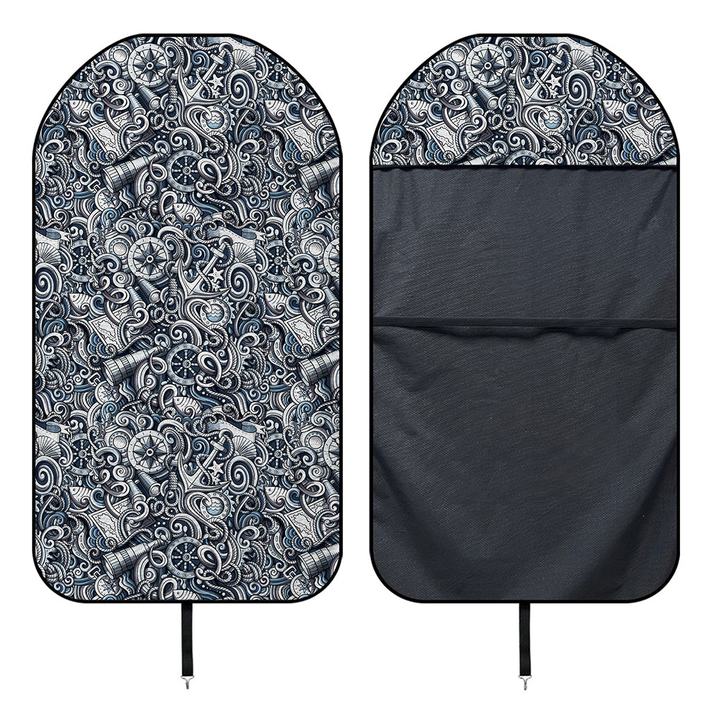 Abstract Nautical Anchor Pattern Print Waterproof Car Seat Cover