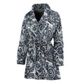 Abstract Nautical Anchor Pattern Print Women's Bathrobe