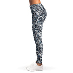 Abstract Nautical Anchor Pattern Print Women's Leggings