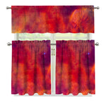 Abstract Nebula Cloud Galaxy Space Print 3 Piece Kitchen Curtains