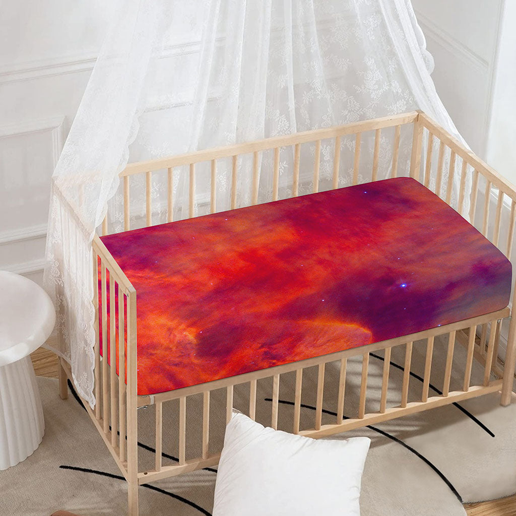 Abstract Nebula Cloud Galaxy Space Print Baby Crib Sheet
