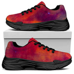 Abstract Nebula Cloud Galaxy Space Print Black Chunky Shoes