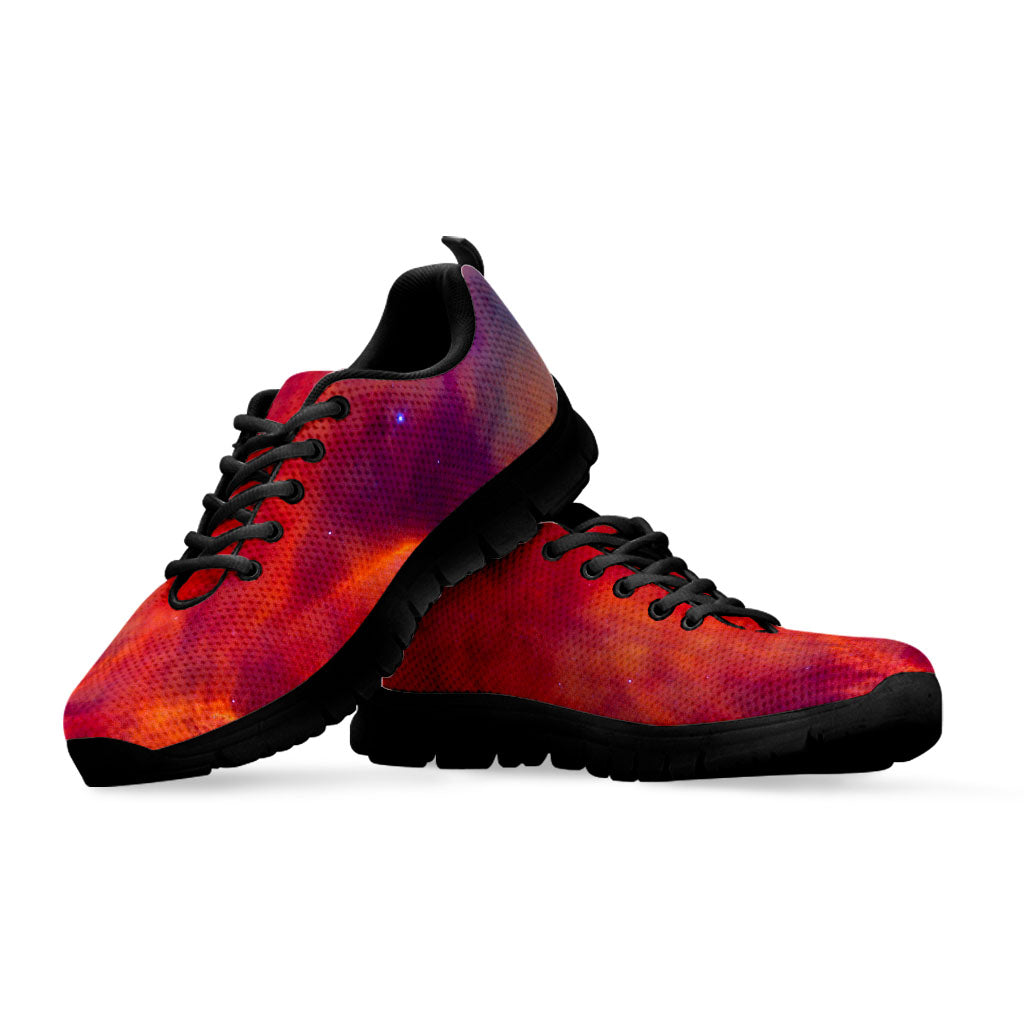 Abstract Nebula Cloud Galaxy Space Print Black Running Shoes