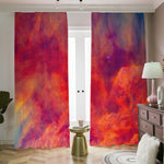 Abstract Nebula Cloud Galaxy Space Print Blackout Pencil Pleat Curtains