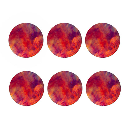 Abstract Nebula Cloud Galaxy Space Print Coaster Set
