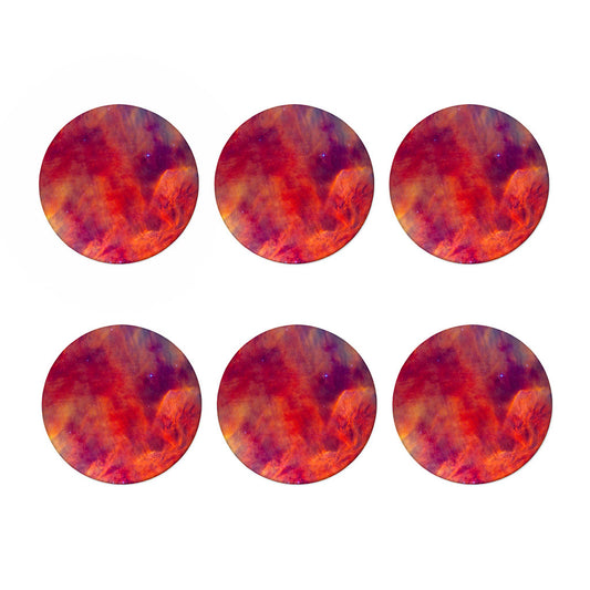 Abstract Nebula Cloud Galaxy Space Print Coaster Set