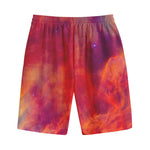 Abstract Nebula Cloud Galaxy Space Print Cotton Shorts