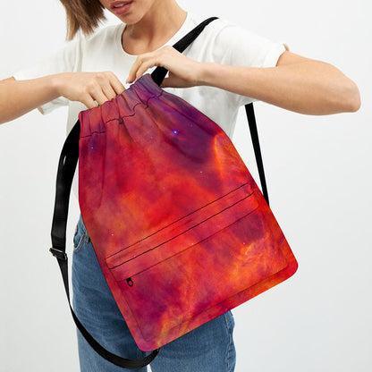 Abstract Nebula Cloud Galaxy Space Print Drawstring Backpack