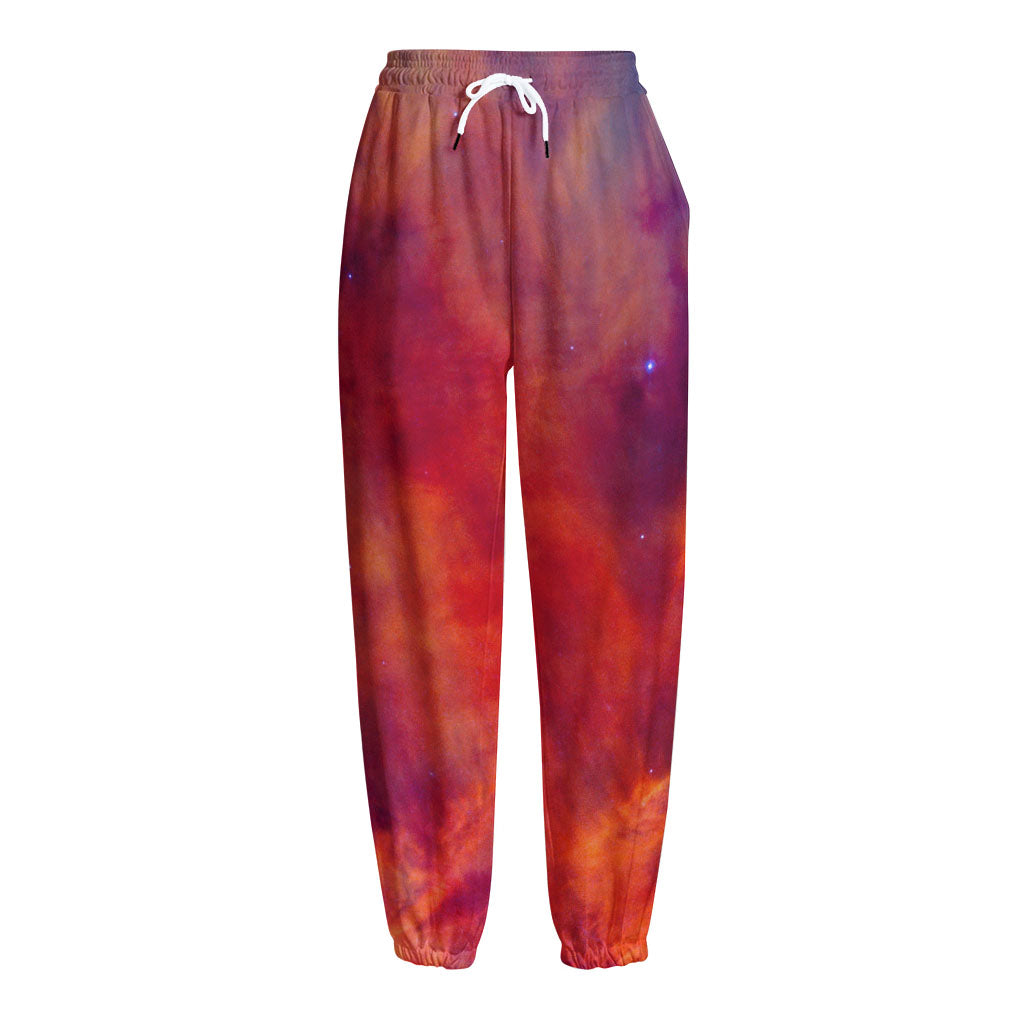 Abstract Nebula Cloud Galaxy Space Print Fleece Lined Knit Pants