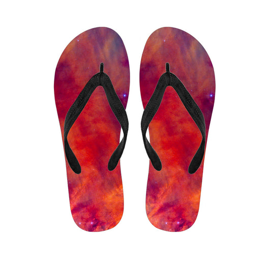Abstract Nebula Cloud Galaxy Space Print Flip Flops