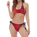 Abstract Nebula Cloud Galaxy Space Print Halter Scoop Tie Side Bikini