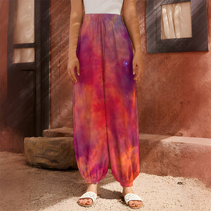 Abstract Nebula Cloud Galaxy Space Print Harem Pants