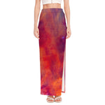 Abstract Nebula Cloud Galaxy Space Print High Slit Maxi Skirt