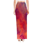 Abstract Nebula Cloud Galaxy Space Print High Slit Maxi Skirt