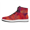 Abstract Nebula Cloud Galaxy Space Print High Top Leather Sneakers