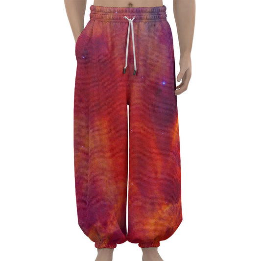 Abstract Nebula Cloud Galaxy Space Print Lantern Pants