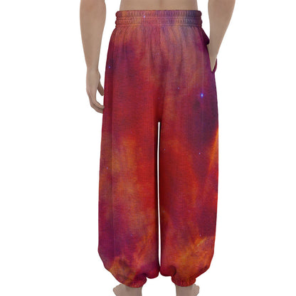 Abstract Nebula Cloud Galaxy Space Print Lantern Pants